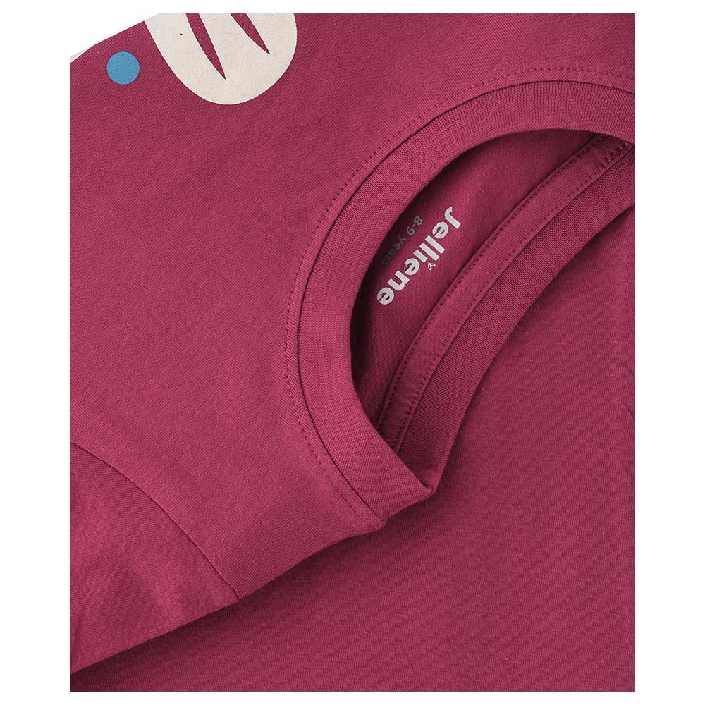 Jelliene - Girls Basic Round Neck Graphic T-Shirt - Purple