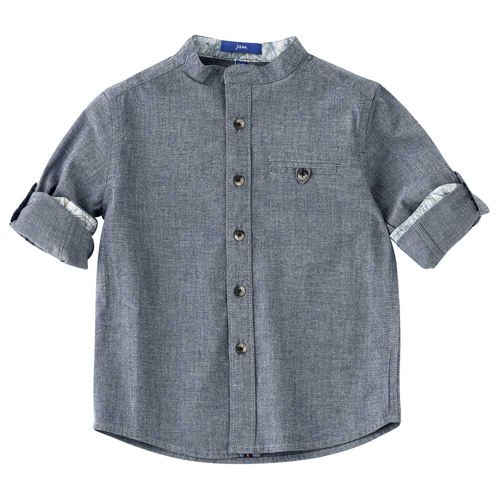 Jam - Boys Woven Full Sleeve Solid Shirt - Blue