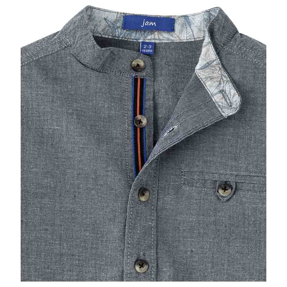 Jam - Boys Woven Full Sleeve Solid Shirt - Blue