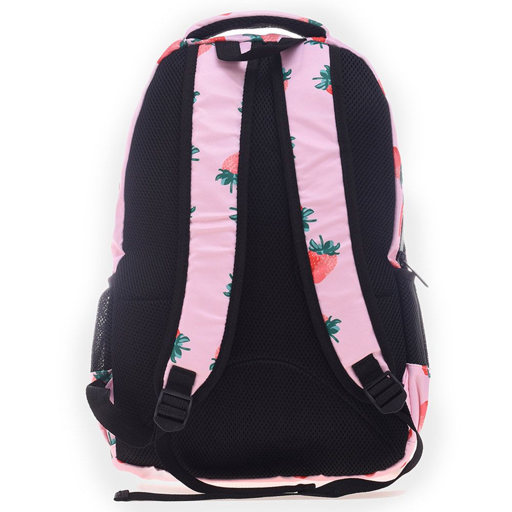 Uniq Kidz - Strawberry Print School Bag 19-inch - Pink