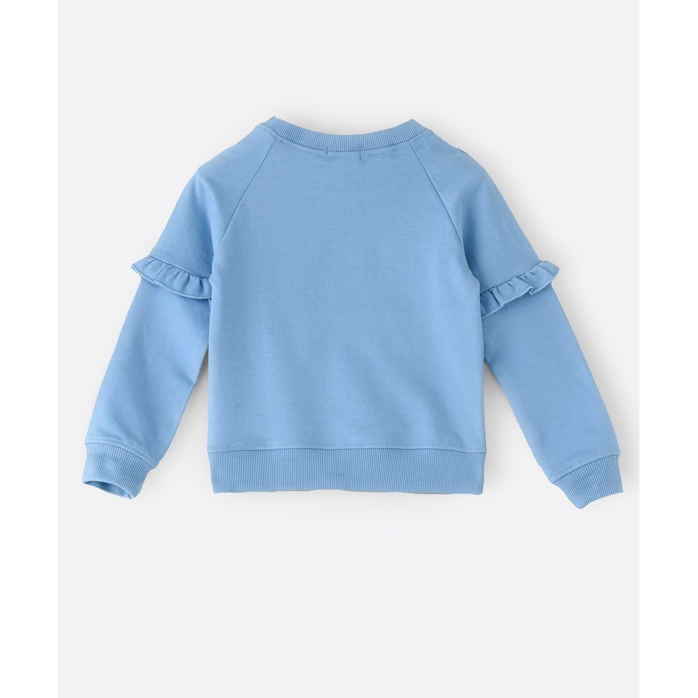 Jelliene - Sweat Top W/ Print - Blue