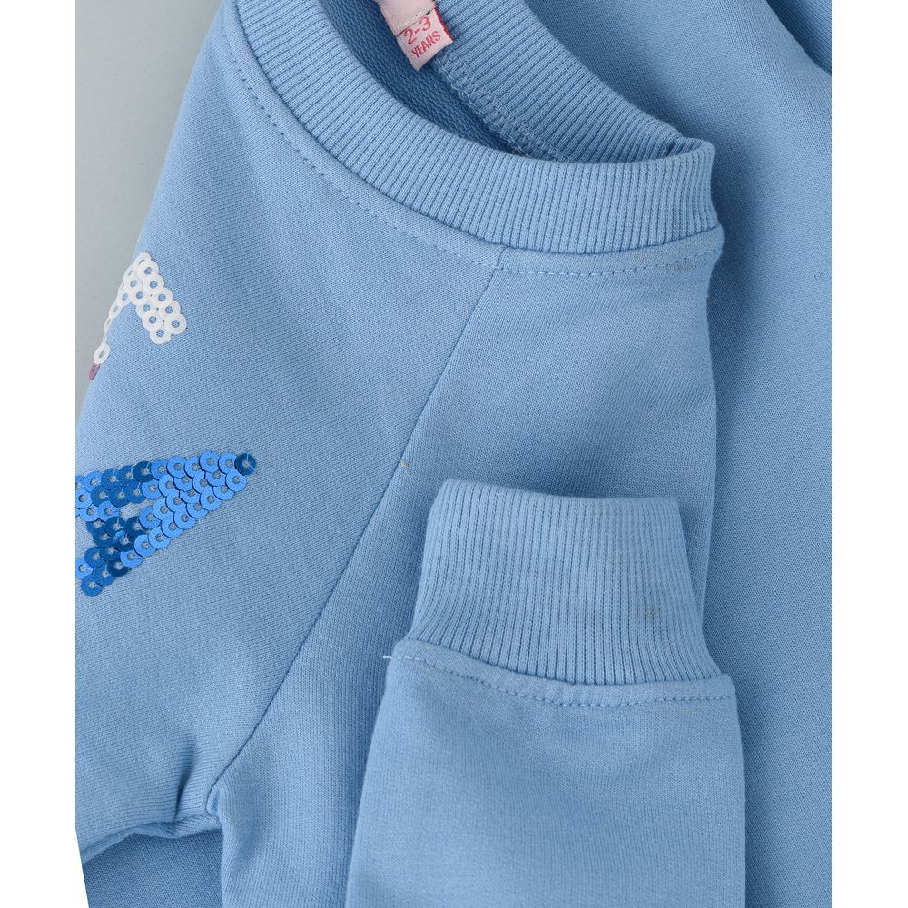 Jelliene - Sweat Top W/ Print - Blue