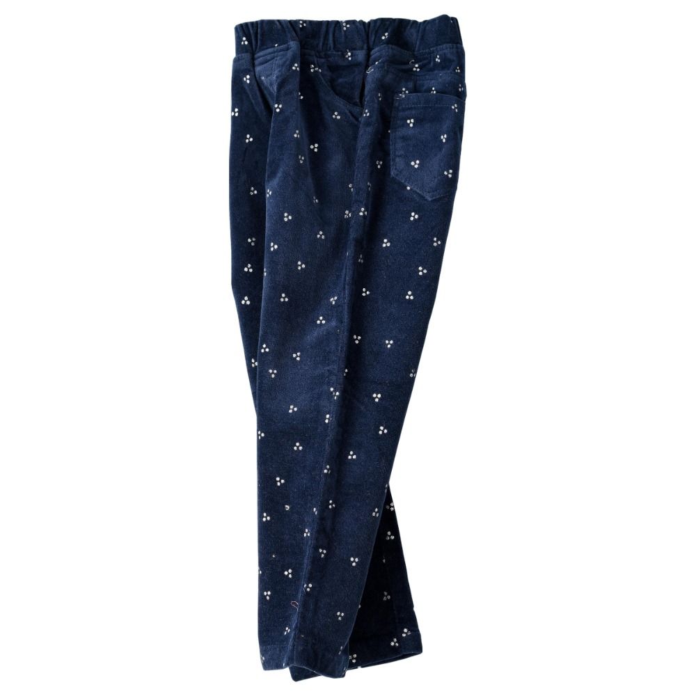 Jelliene - Woven Pull On Pant W/ Glitter - Blue