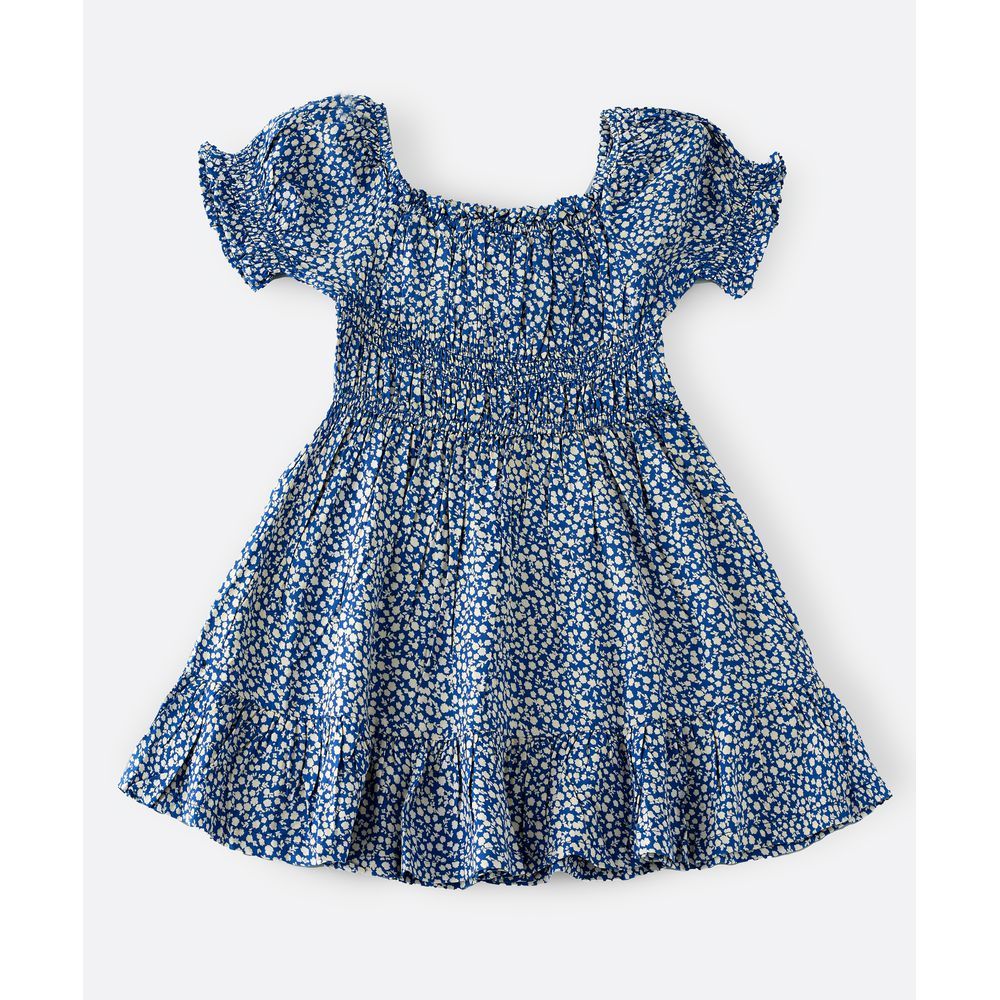 Jelliene - Aop Woven Dress - Blue