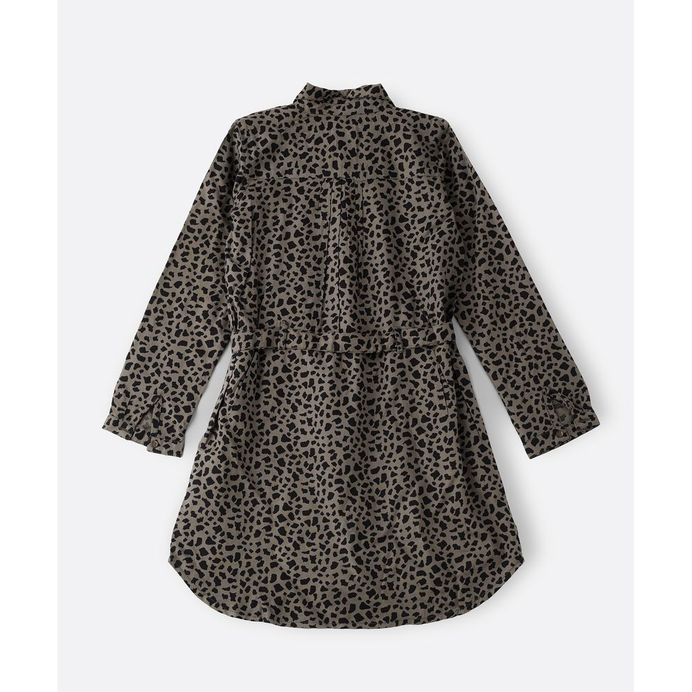 Jelliene - Animal Print Aop Woven Dress