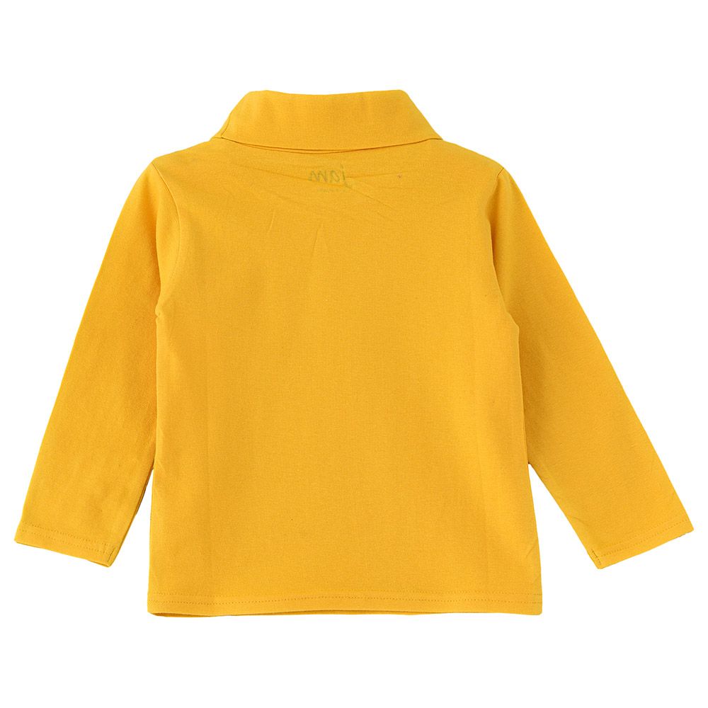 Jam - Boys Basic Solid Turtle Neck T-Shirt - Mustard Yellow