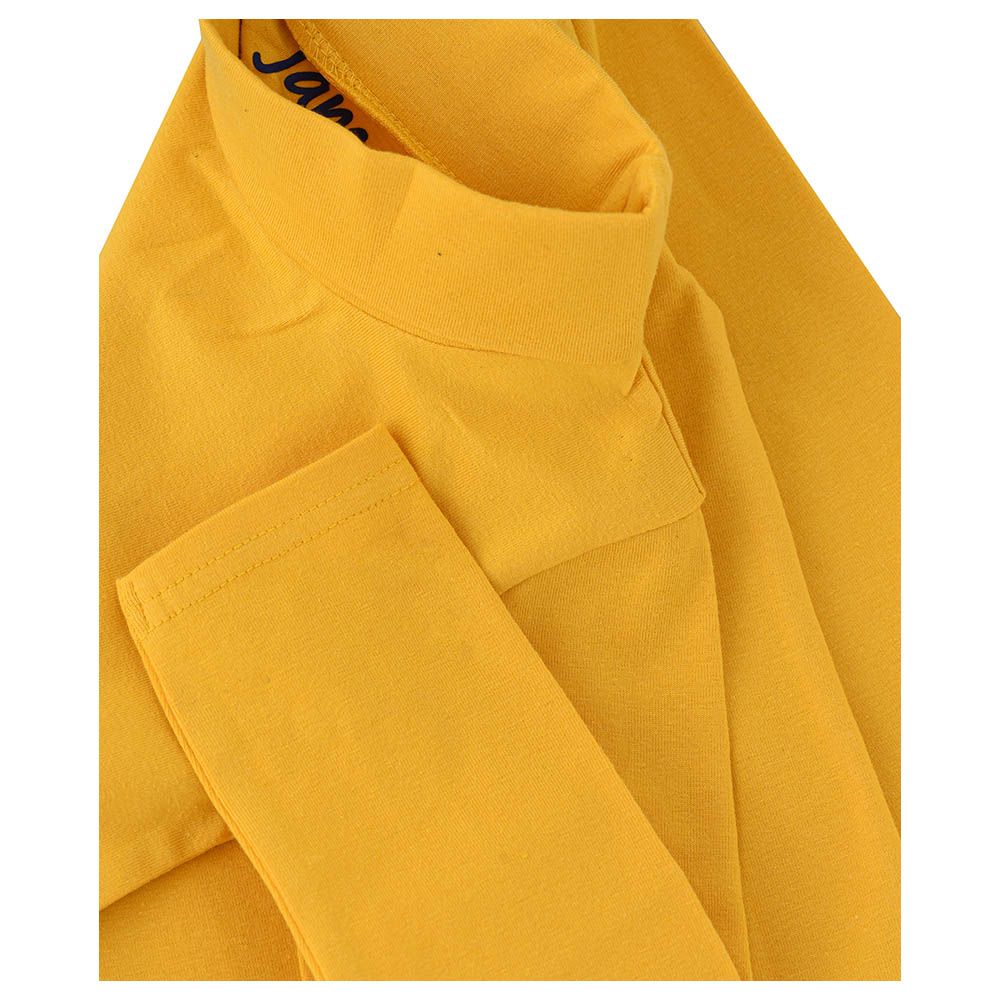 Jam - Boys Basic Solid Turtle Neck T-Shirt - Mustard Yellow