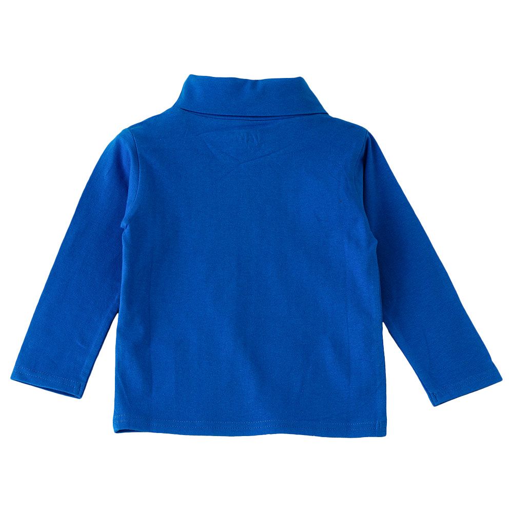 Jam - Boys Basic Solid Turtle Neck T-Shirt - Blue