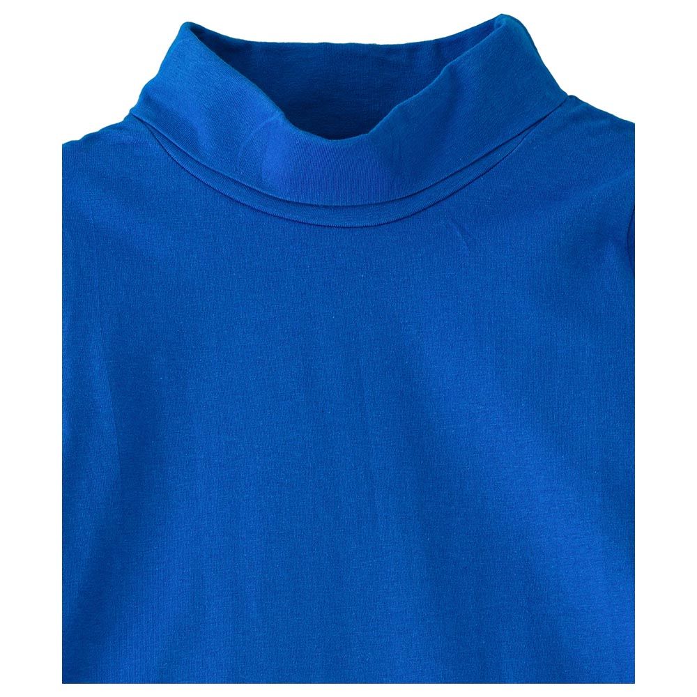 Jam - Boys Basic Solid Turtle Neck T-Shirt - Blue