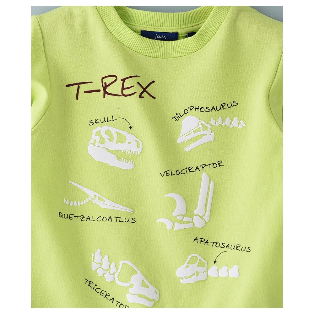 Jam - T-Rex Print Sweat Top - Green