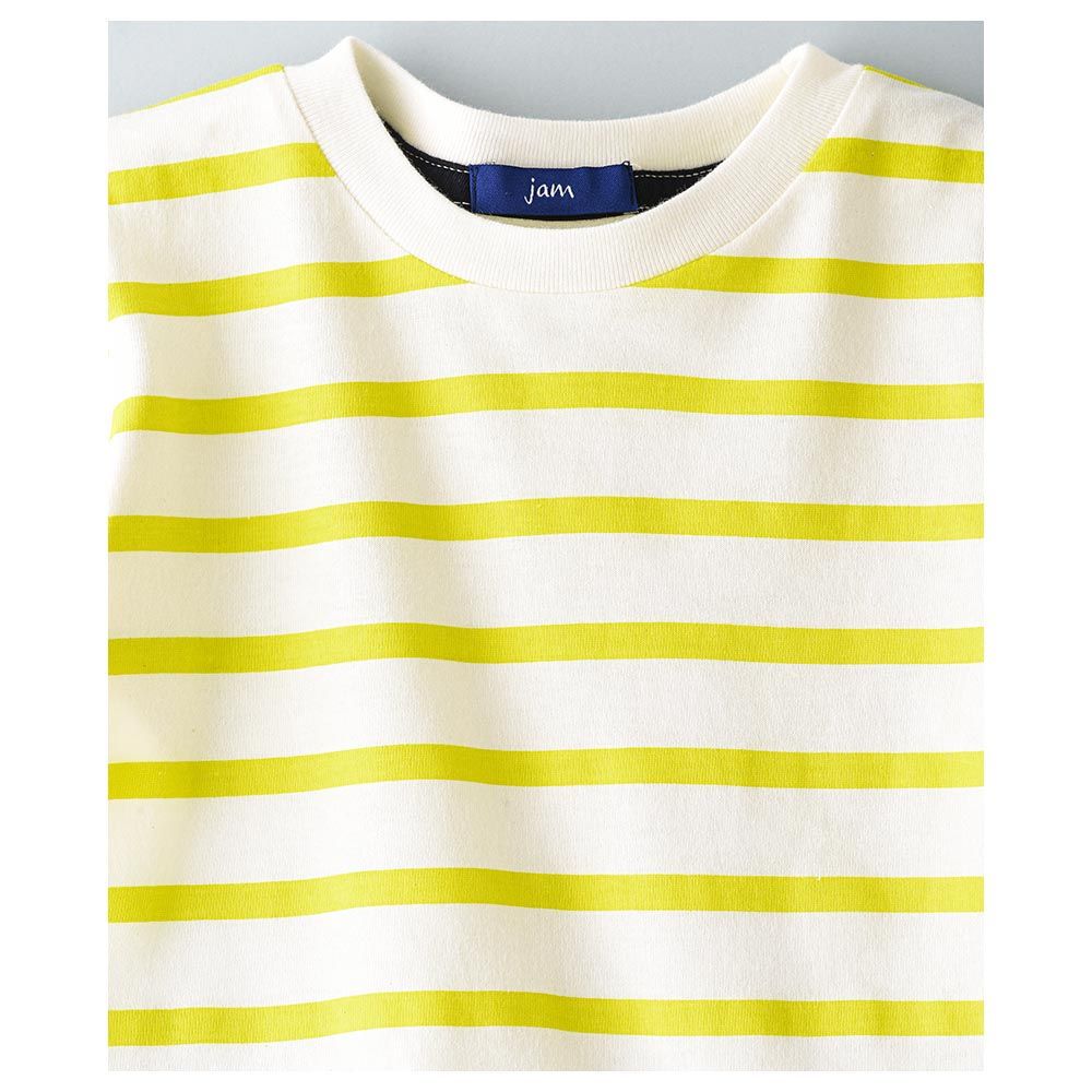 Jam - Yellow Stripes Print Full Sleeves Top