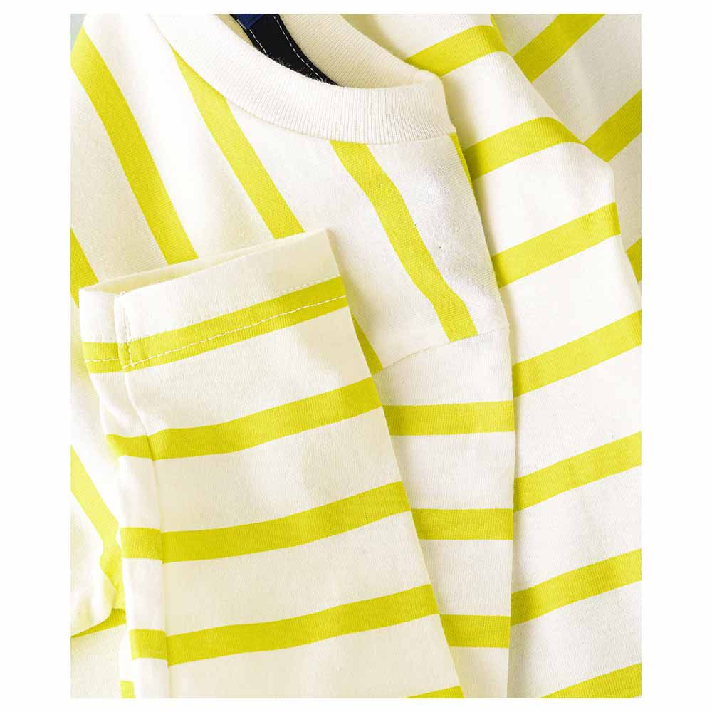 Jam - Yellow Stripes Print Full Sleeves Top