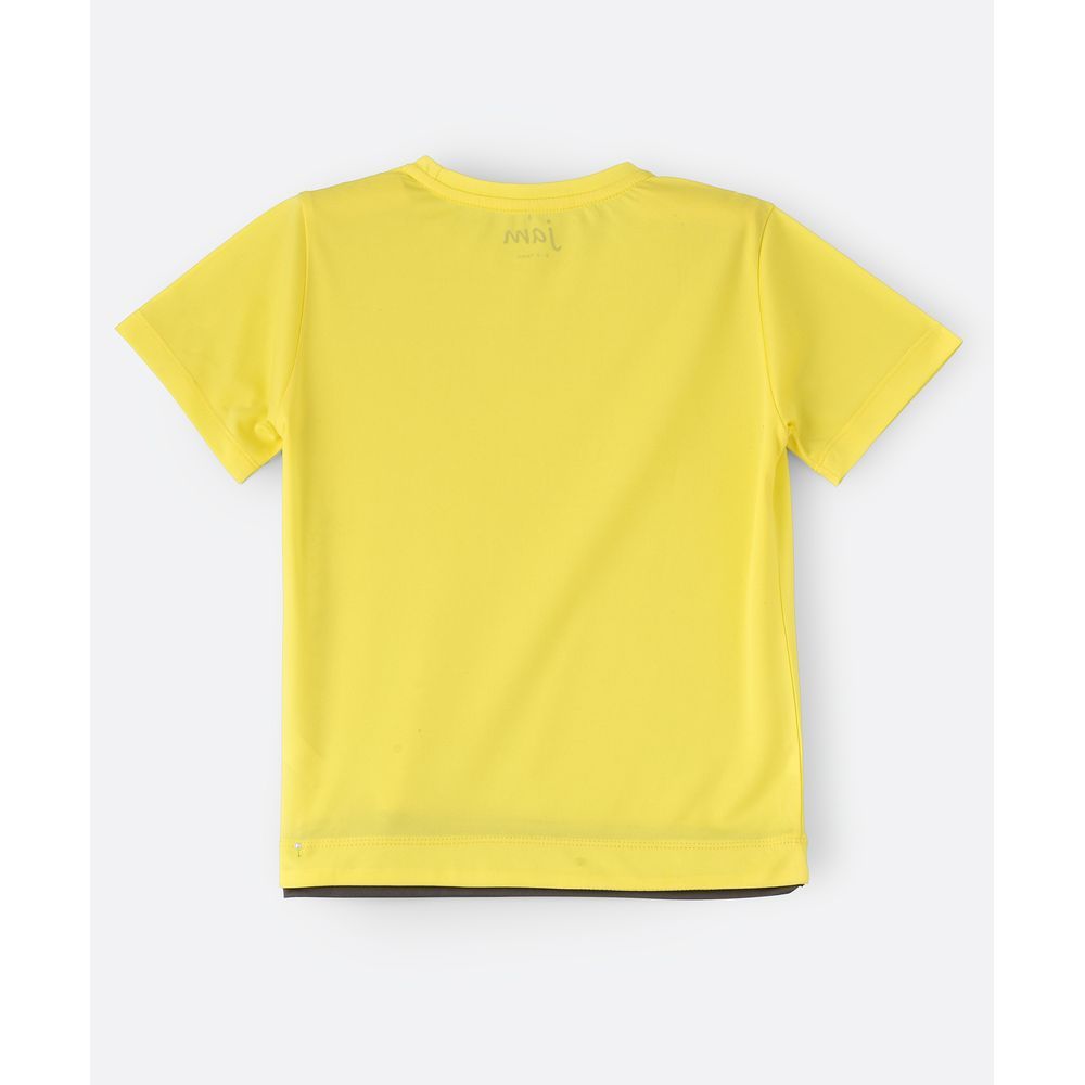 Jam - Knit T-Shirt W/ Print At Front - Yellow