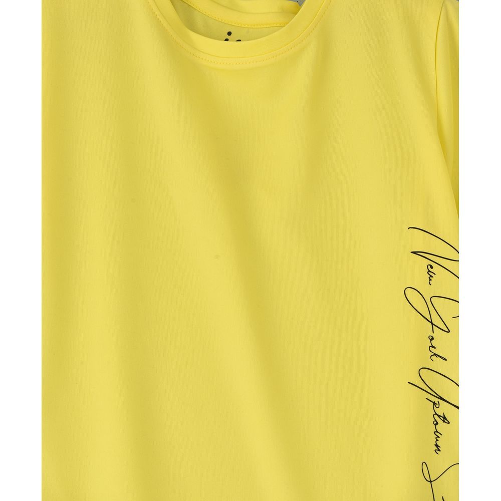 Jam - Knit T-Shirt W/ Print At Front - Yellow