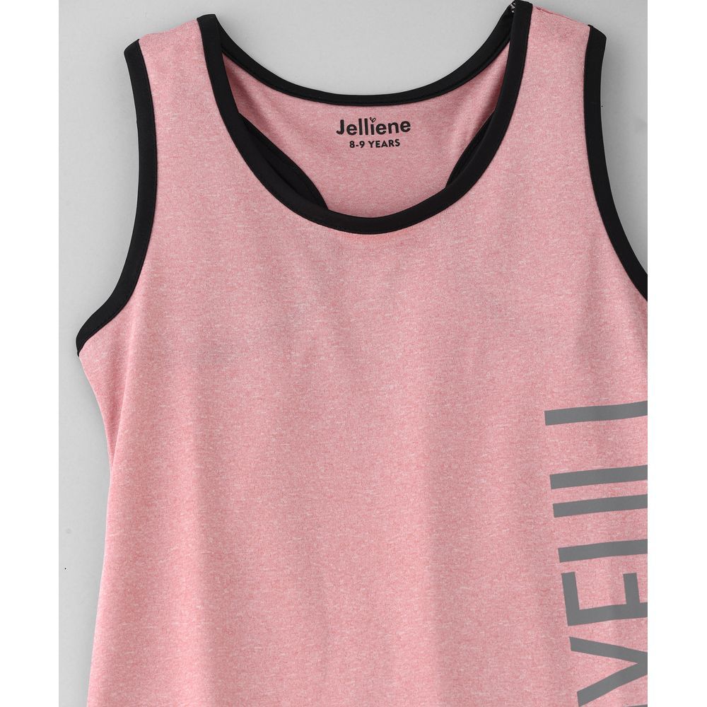 Jelliene - Knit Vest W/ Print - Pink