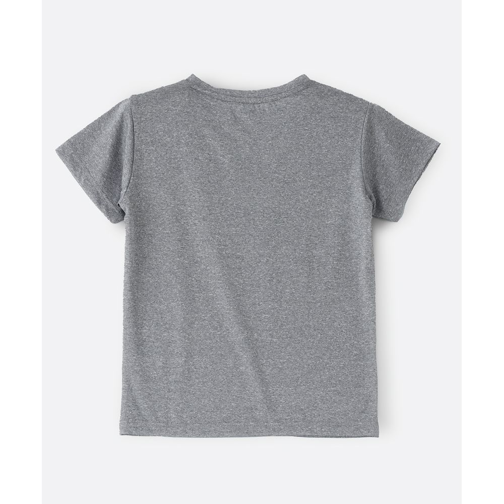 Jelliene - Knit T-Shirt W/ Print - Grey