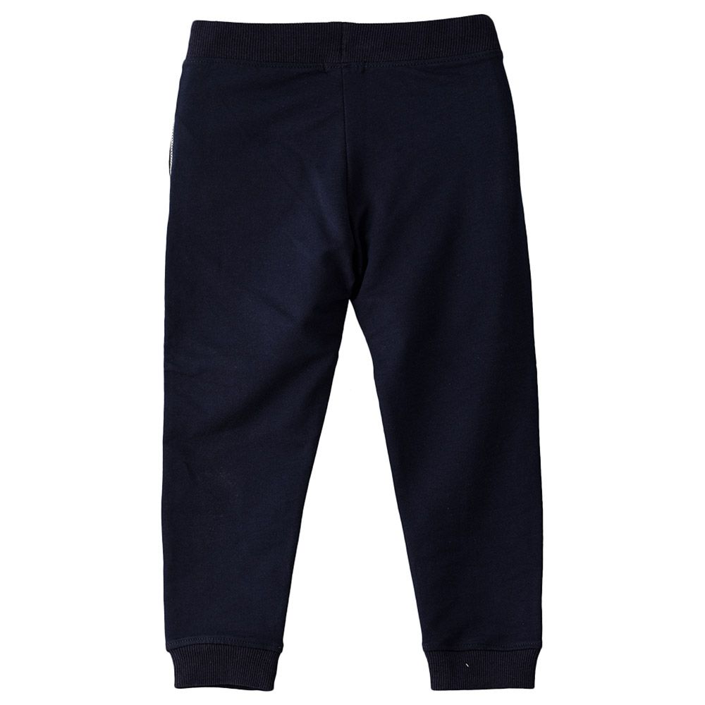 Jelliene - Knit Jogger With Contrast Tape At Side Seam - Navy Blue