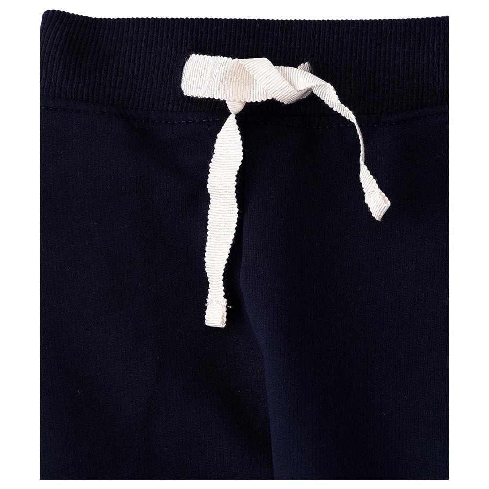 Jelliene - Knit Jogger With Contrast Tape At Side Seam - Navy Blue