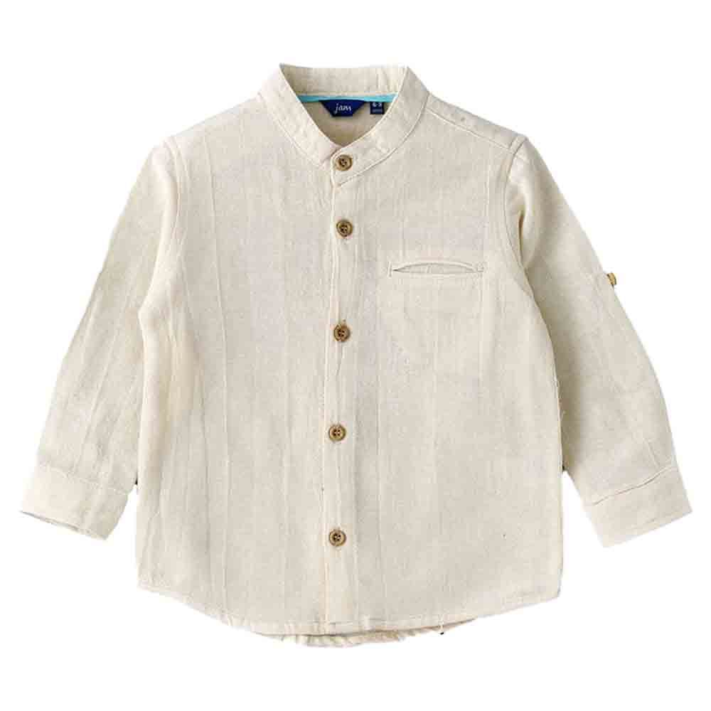 Jam - Woven Solid Shirt - Beige