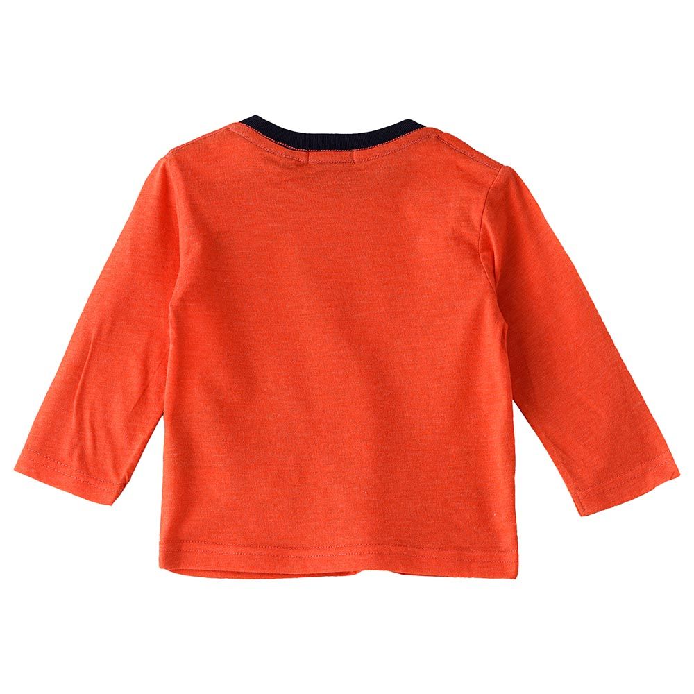 Jam - Knit Top w/ Giraffe Print - Orange