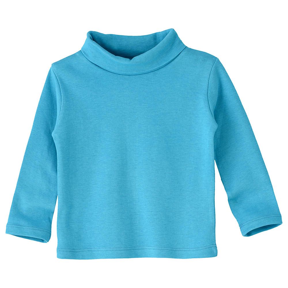 Jelliene - Basic Turtle Neck Knit Top - Blue