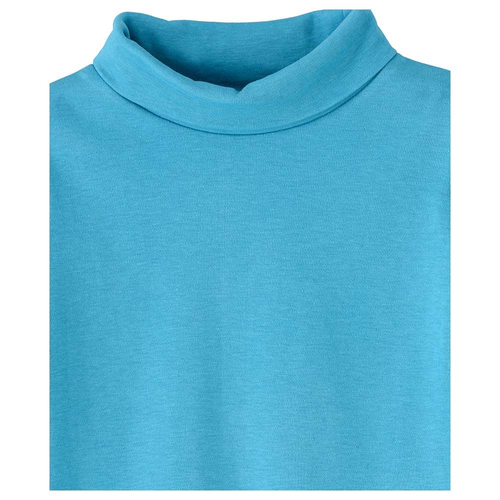 Jelliene - Solid Basic Turtle Neck Knit Top - Blue