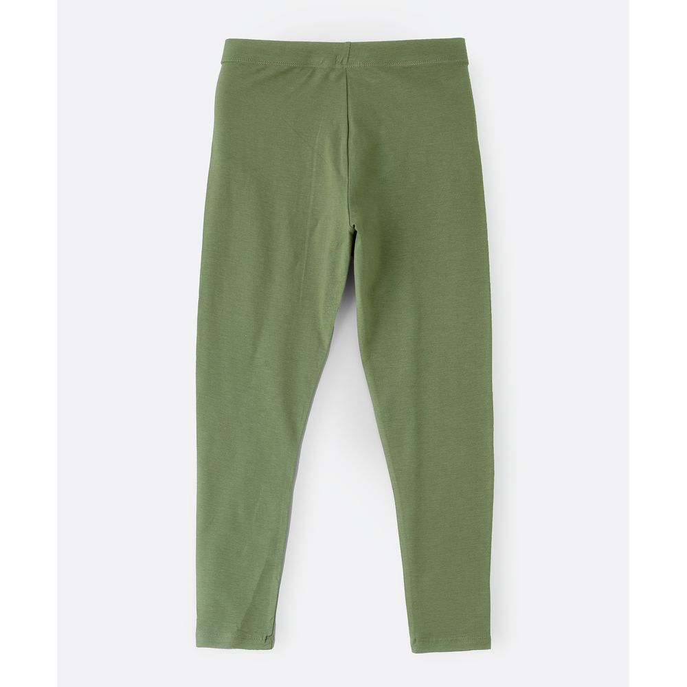 Jelliene - Junior Knit Basic Legging - Olive