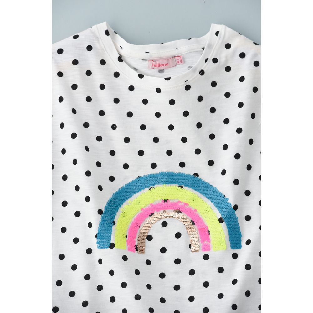 Jelliene - Short Sleeves Round Neck T-Shirt - White