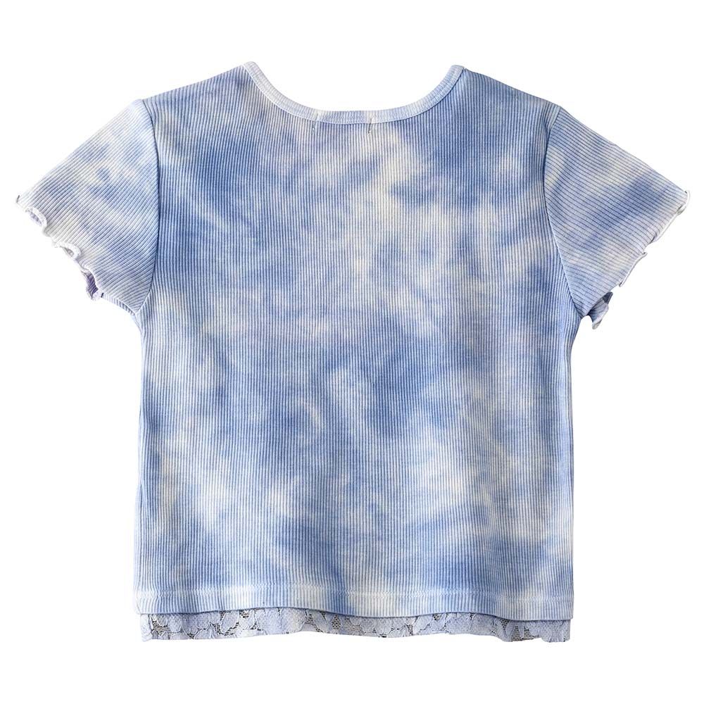 Jelliene - Tye Dye Knitted Top - Blue