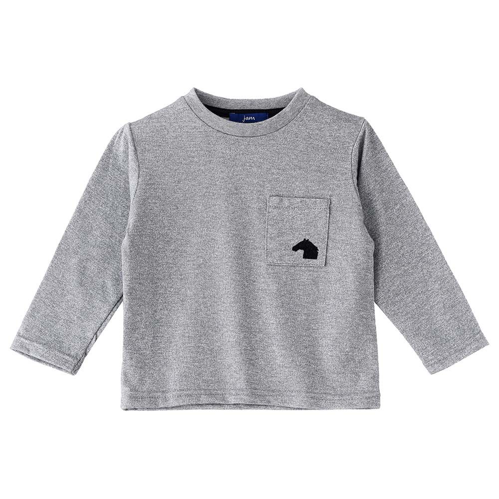 Jam - Knit Top w/ Small Pocket - Grey