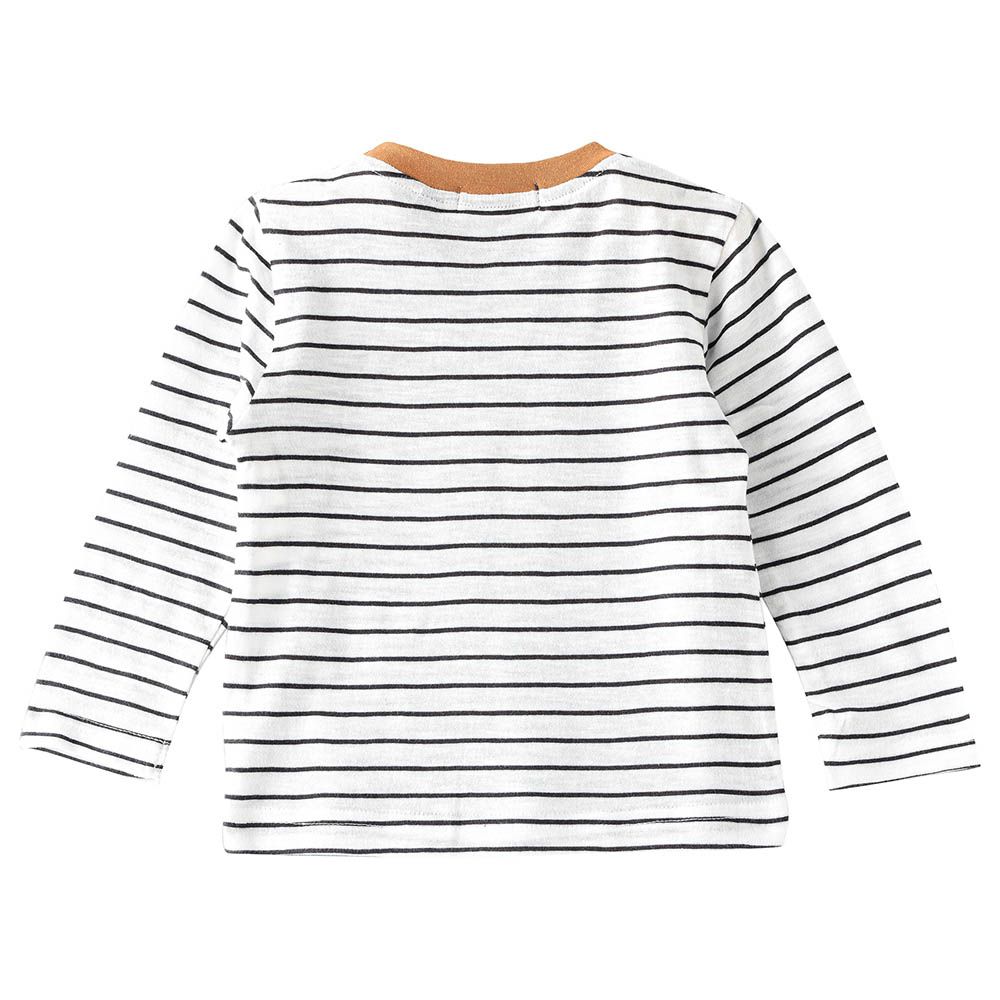 Jam - Knit Top w/ Stripes - Cream