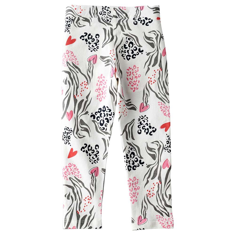 Jelliene - Girls Printed Knit Leggings - White