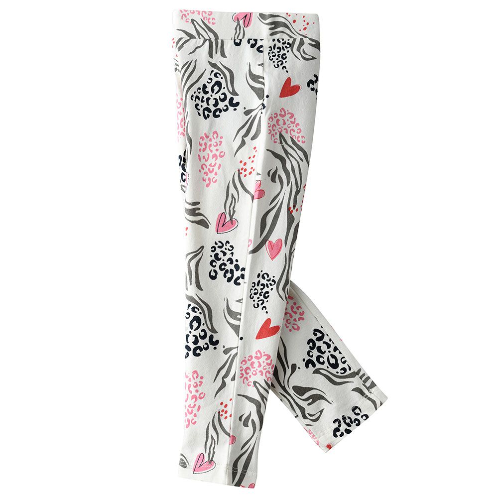 Jelliene - Girls Printed Knit Leggings - White