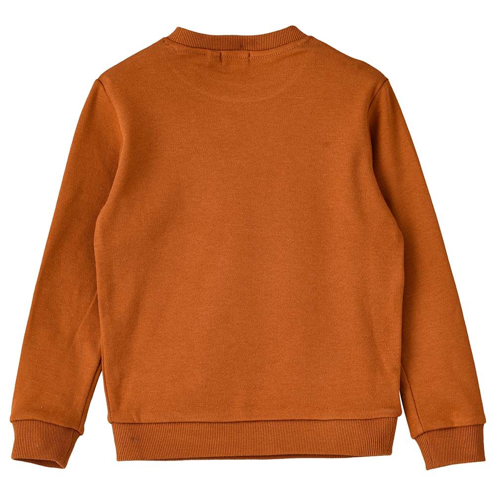 Jam - Knit Sweat Top With Text At Front - Brown