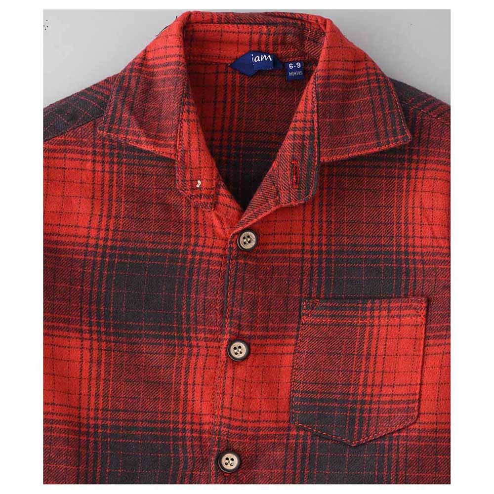 Jam - Woven Flannel Top - Red