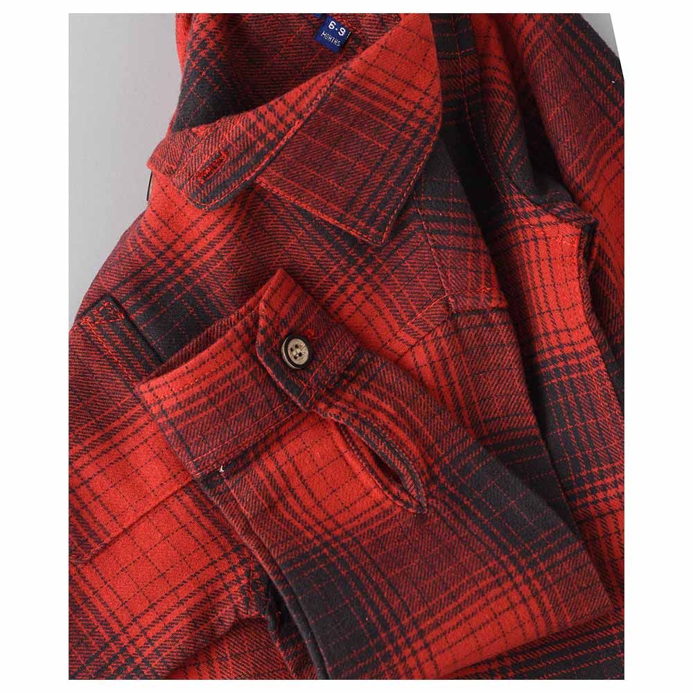 Jam - Woven Flannel Top - Red