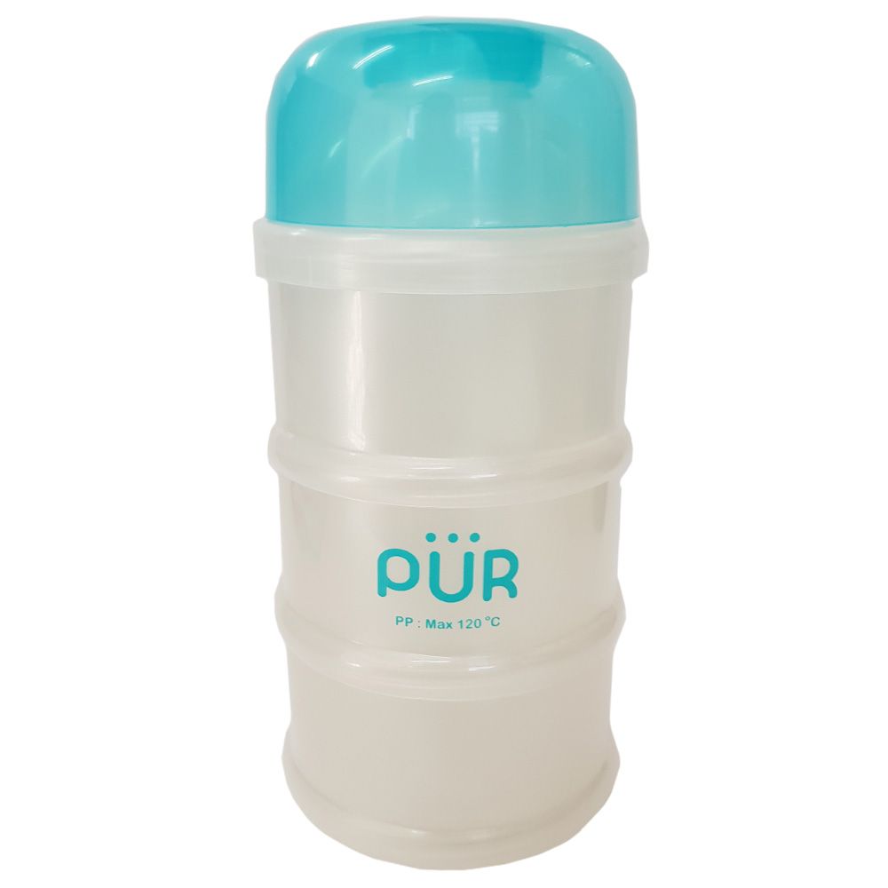 PUR - Stackable Milk Powder Container - White and Blue Green