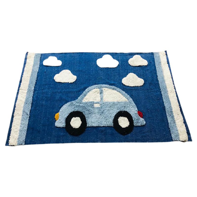 Cherrypick - Car With Cloud Handloom Cotton Rug