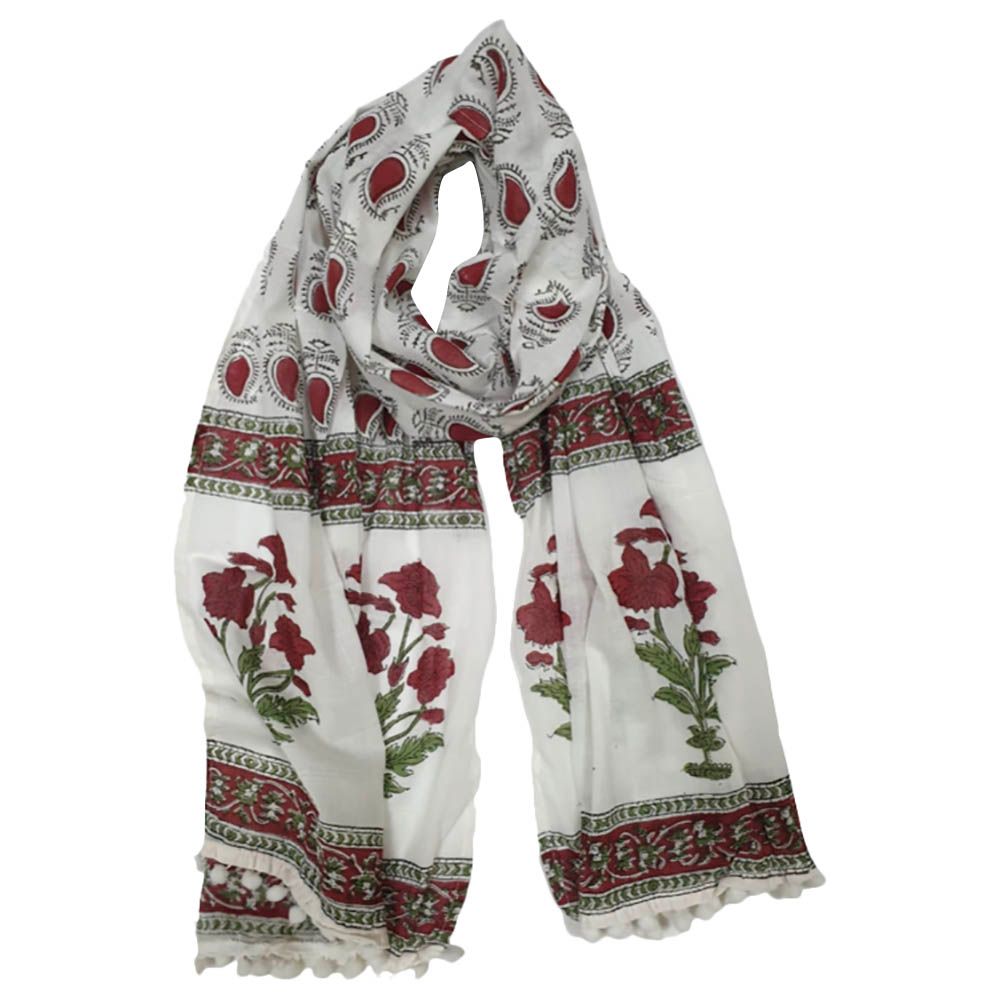 Cherrypick - Cotton Handprinted Scarf