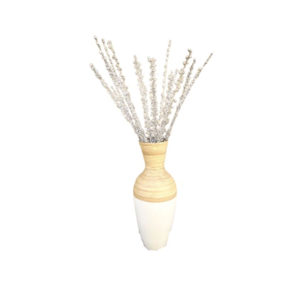 Eco Flowers - Dried Pearl Vase Flower Filler Silver - Pack Of 10