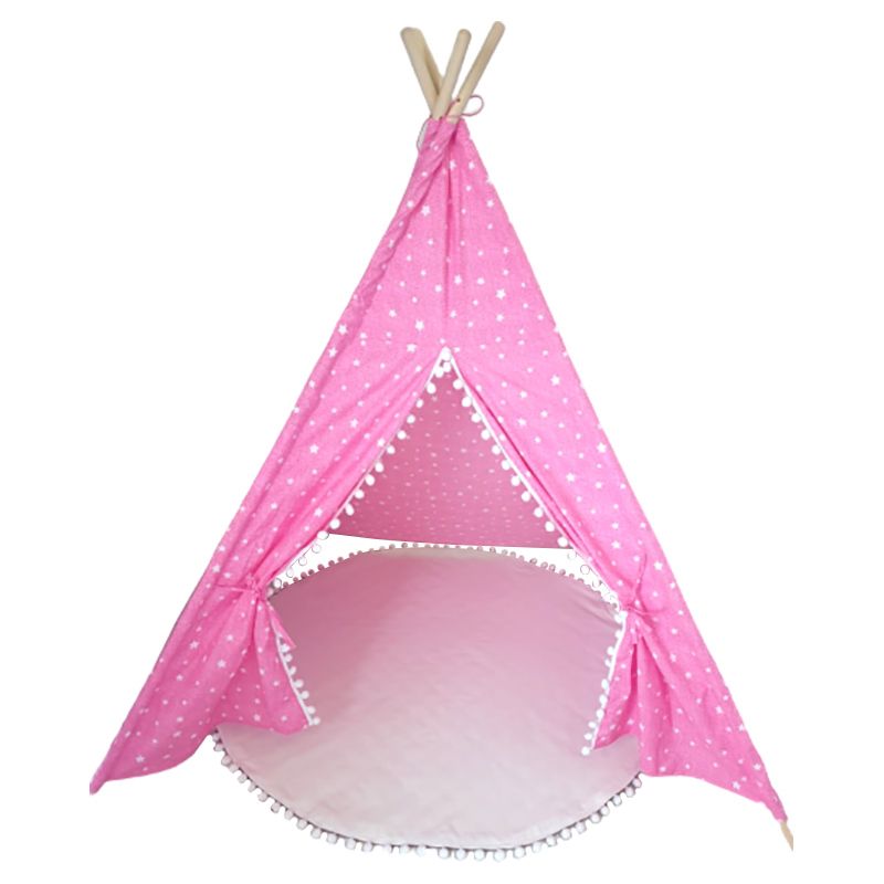 Cherrypick - Pink Star Cotton Teepee With Mat