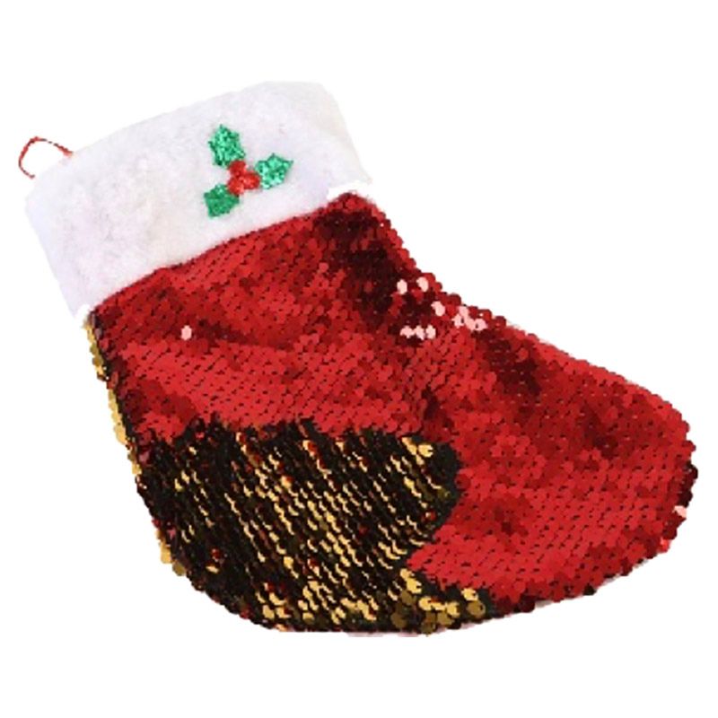 Merry Christmas - Glitter Sequin Santa Socks