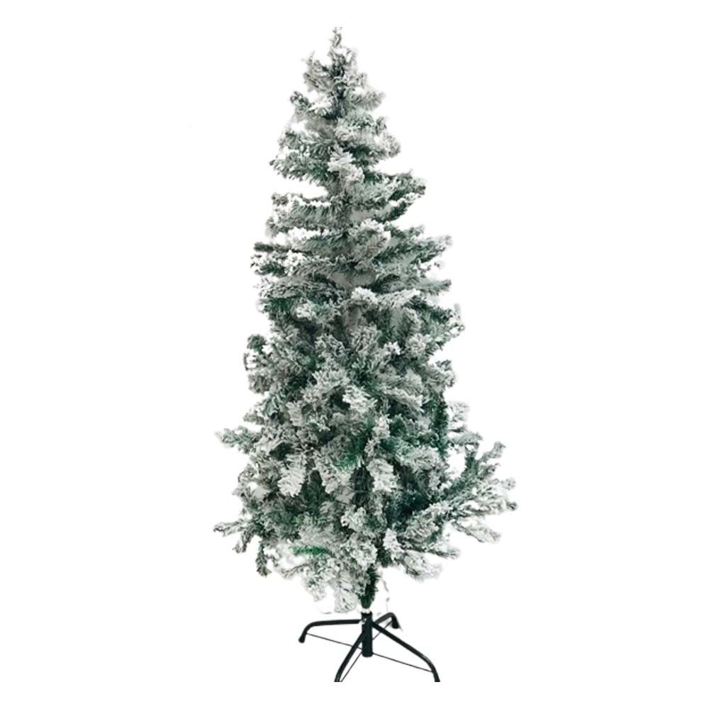 Merry Christmas - Christmas Pine Tree w/ Snow Flocked - 5ft