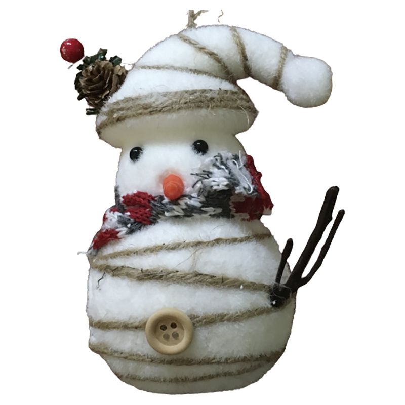 Merry Christmas - Snow Man Hanging Decor Ornament 13cm