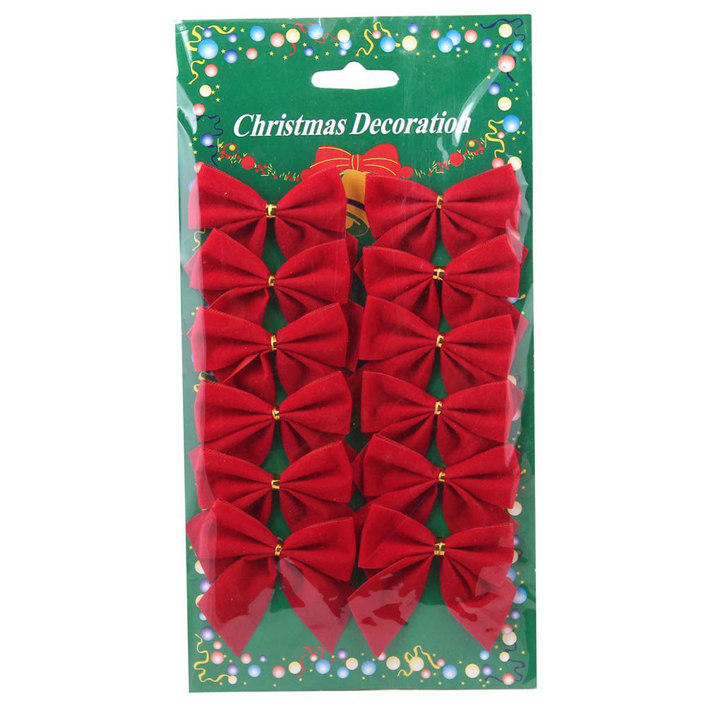 Merry Christmas - Red Bow - Pack of 12