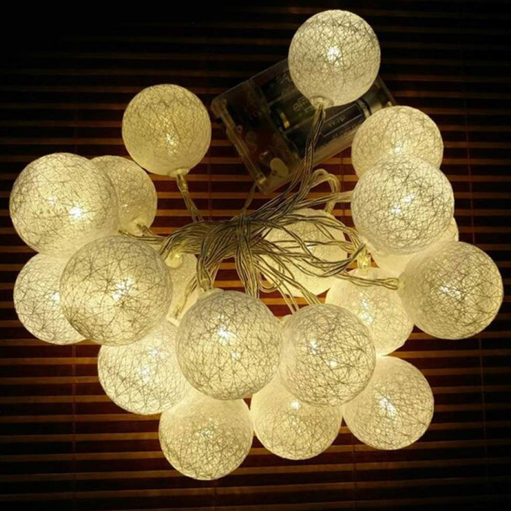 Mindset - 20 LED Cotton Thread Decoration Lights Set - White