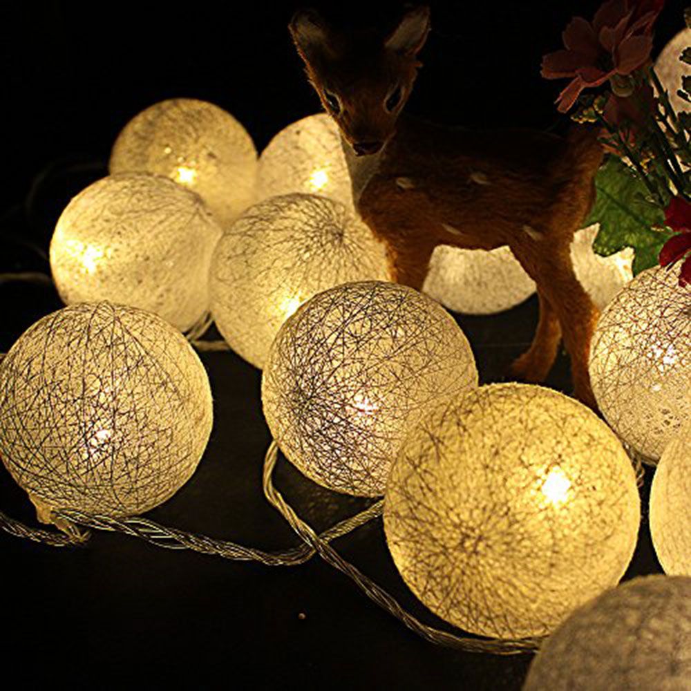 Mindset - 20 LED Cotton Thread Decoration Lights Set - White