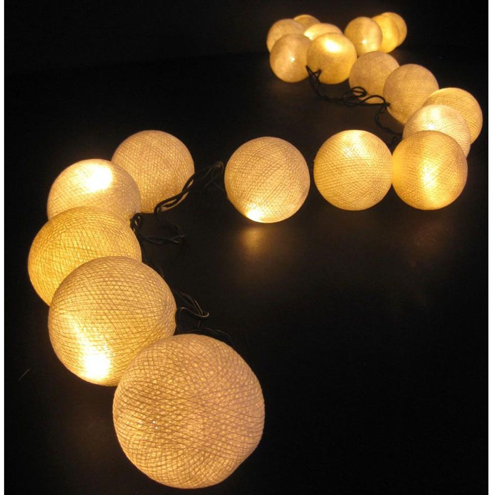 Mindset - 20 LED Cotton Thread Decoration Lights Set - White