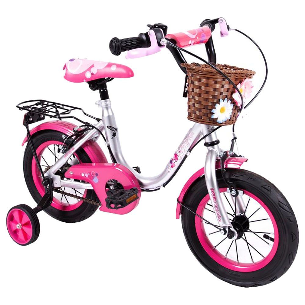 Megawheels 12 Metallic Rosy Girls Bicycle with Basket