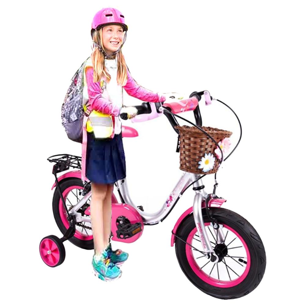 Megawheels 12 Metallic Rosy Girls Bicycle with Basket